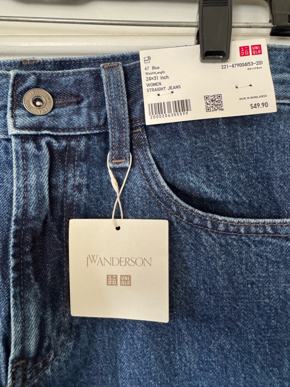 UNIQLO x JW ANDERSON Straight Jeans NWT sz 24 - Picture 2 of 3